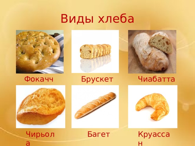 Типы хлеба