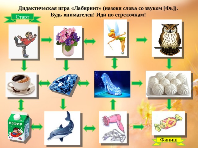 Картинки со звуком ф и фь в начале середине и конце слова