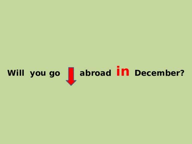 Will you go abroad in December? 