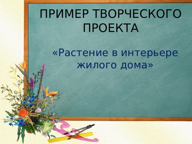 Пример творческого проекта по технологии 6 класс