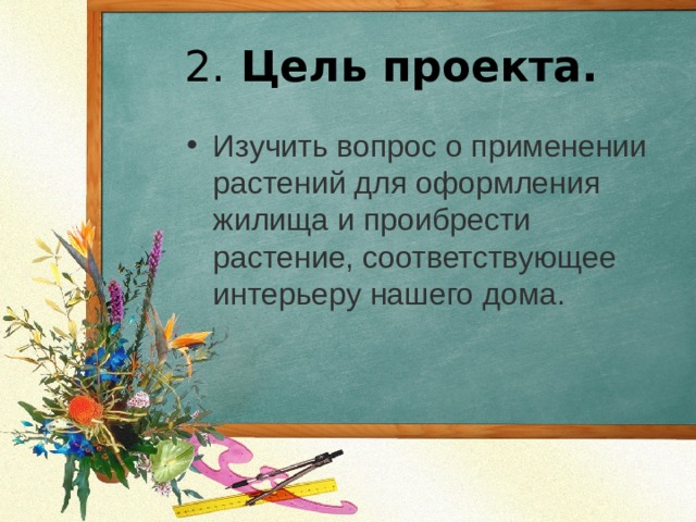 Проект по технологии 6 класс на тему растение в интерьере жилого дома