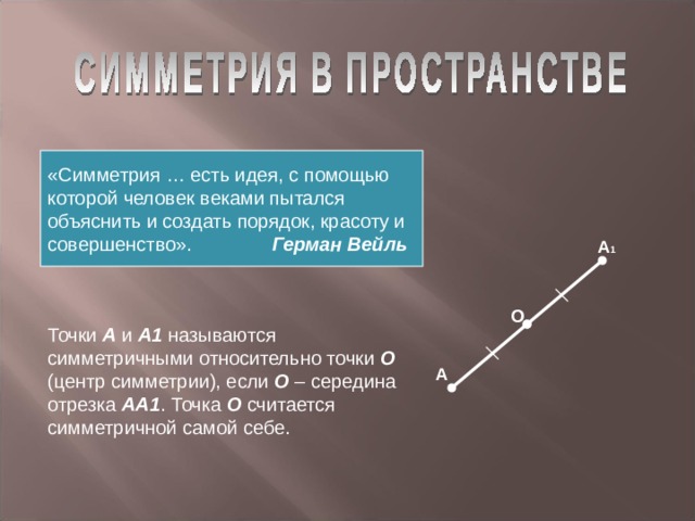 Геометрия 10 симметрия в пространстве презентация