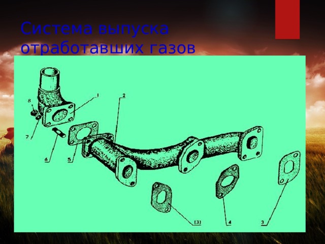 Система выпуска отработавших газов  выпускной коллектор 