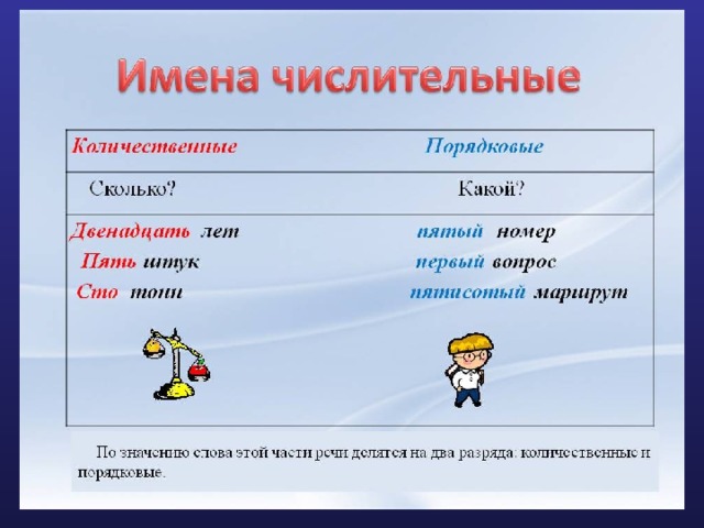 Количественные числительные примеры в русском