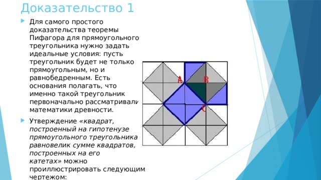 Доказательство презентация. Стул невесты доказательство теоремы Пифагора. Доказательство кресло невесты теорема Пифагора.