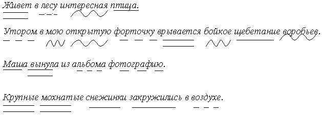 Разбор предложения по составу схема