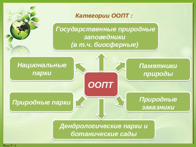 Для каких категорий оопт характерно зонирование территории