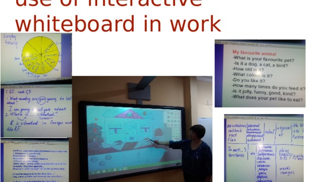 use of interactive whiteboard in work 