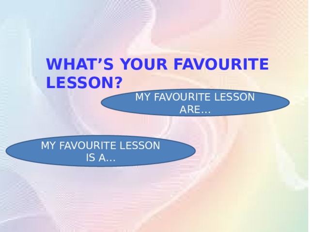 My favourite lesson