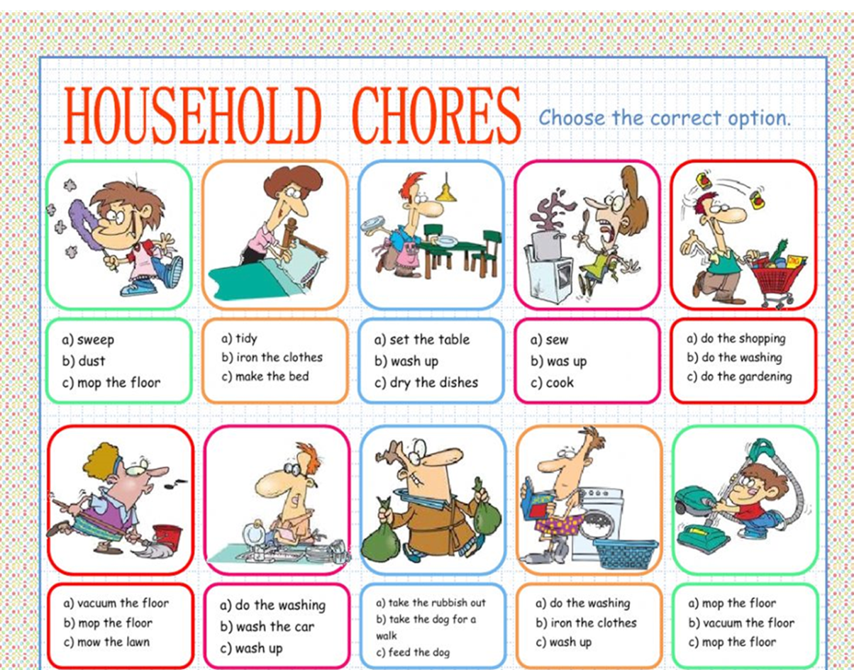 Household chores картинки