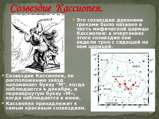 Созвездие кассиопея презентация