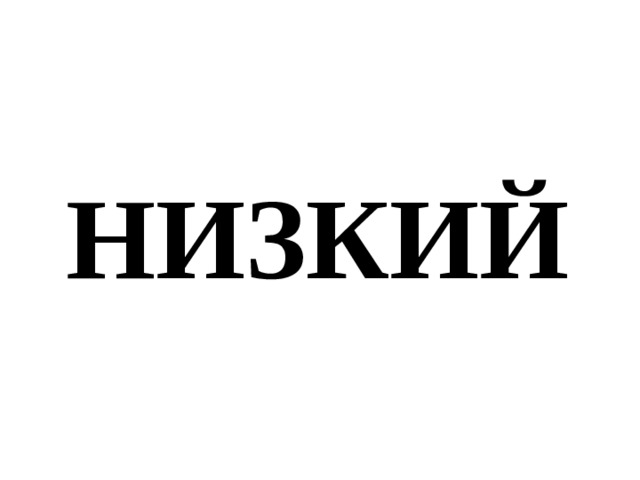 НИЗКИЙ 