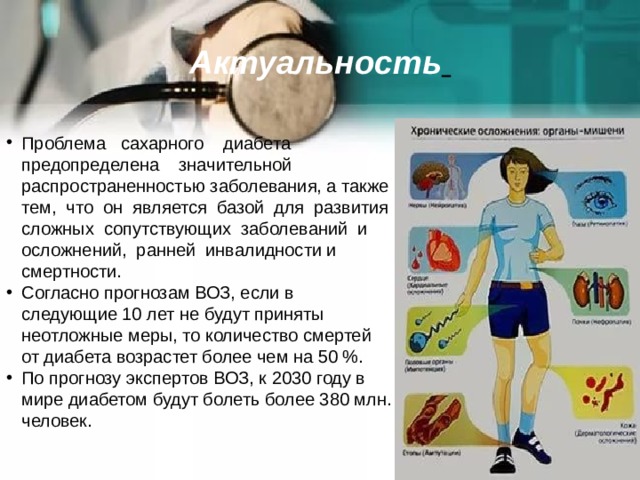 Сахарный диабет презентация для пациентов