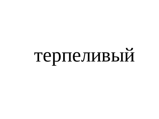 терпеливый 