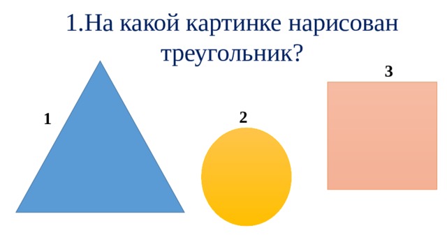 1.На какой картинке нарисован треугольник? 3 2 1 