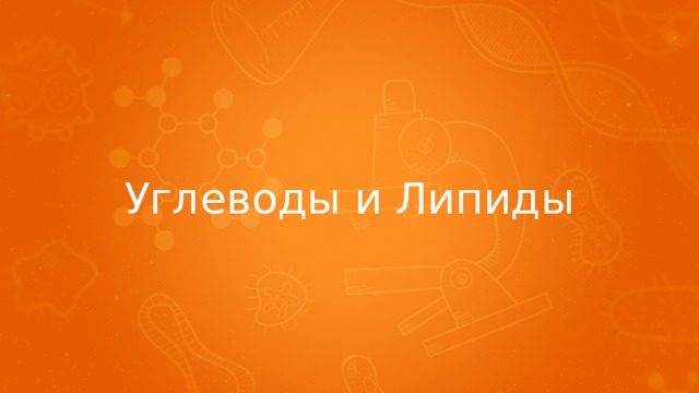 Углеводы и Липиды Для каждого раздела свой цвет фона, или менять от темы к теме по желанию.  