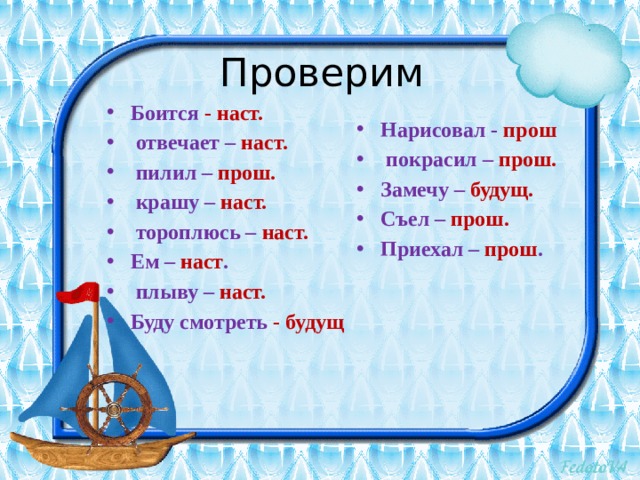 Наст вр. Прош наст будущ. Глаголы наст.буд.прош. Время наст буд и прош. Плыть вид глагола.