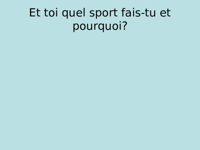 Презентация "Les sportifs et leurs qualités"