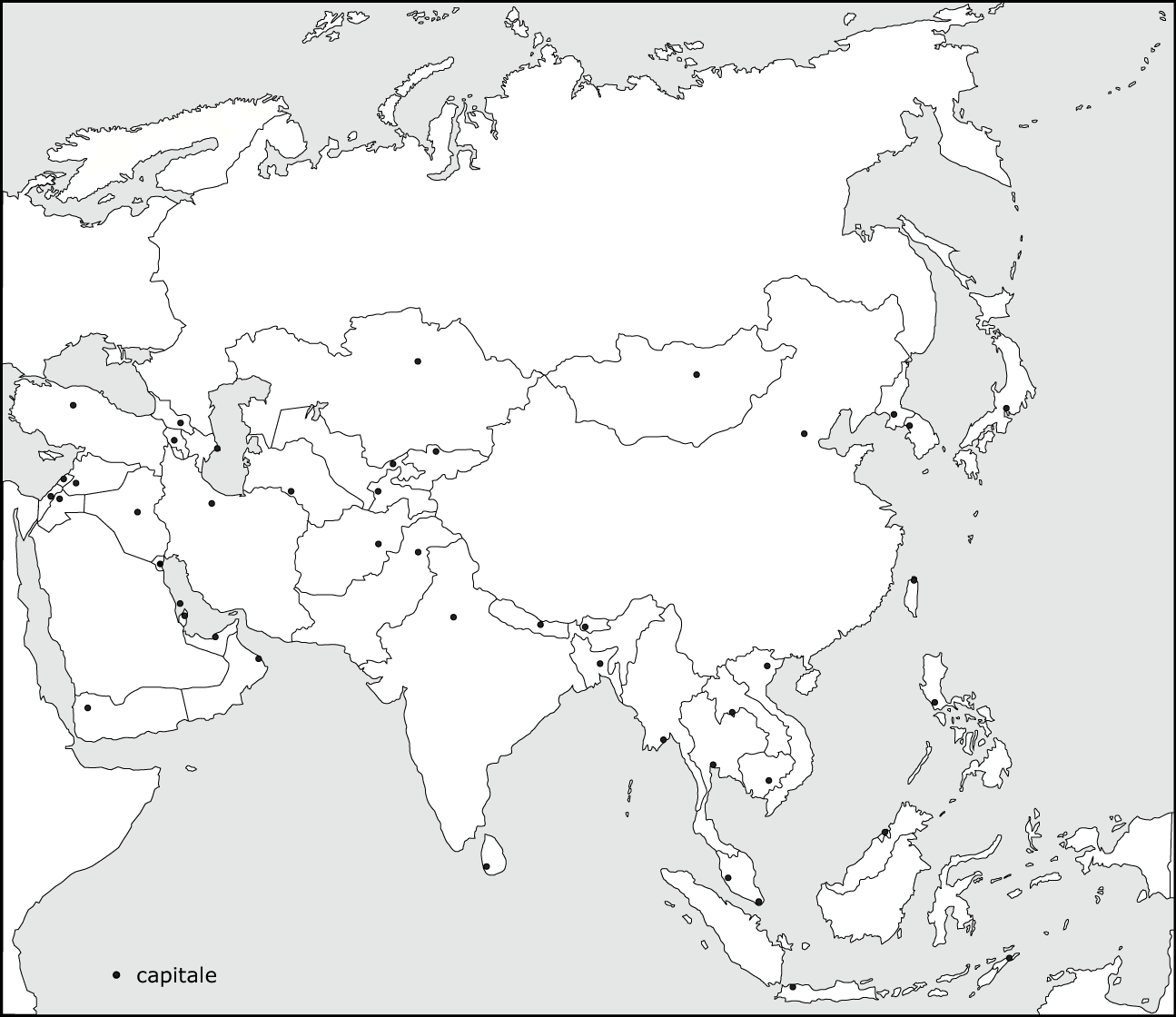 Контурная карта зарубежной азии 11 класс для печати