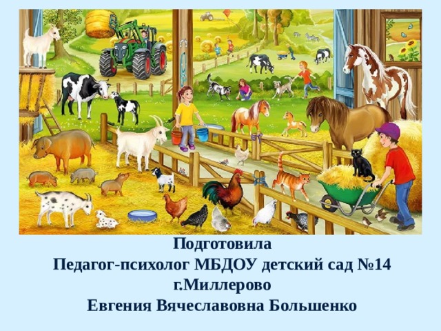 Подготовила  Педагог-психолог МБДОУ детский сад №14 г.Миллерово  Евгения Вячеславовна Большенко 