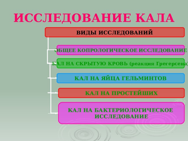 Виды исследований. Виды исследования кала. Виды исследования кала таблица. Виды лабораторных исследований кала. . Перечислите виды исследований кала?.