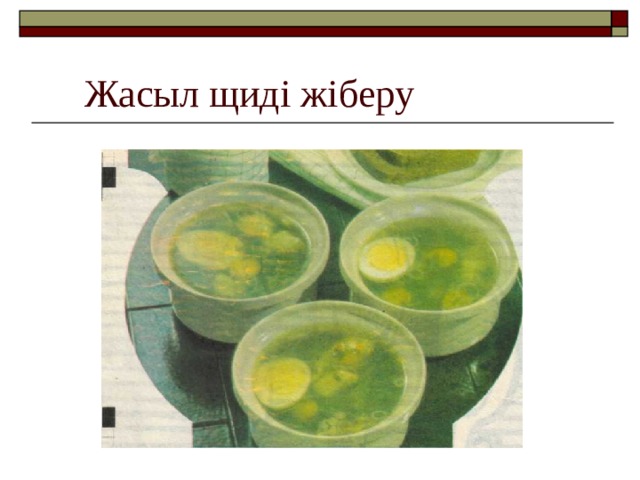 Жасыл щиді жіберу 