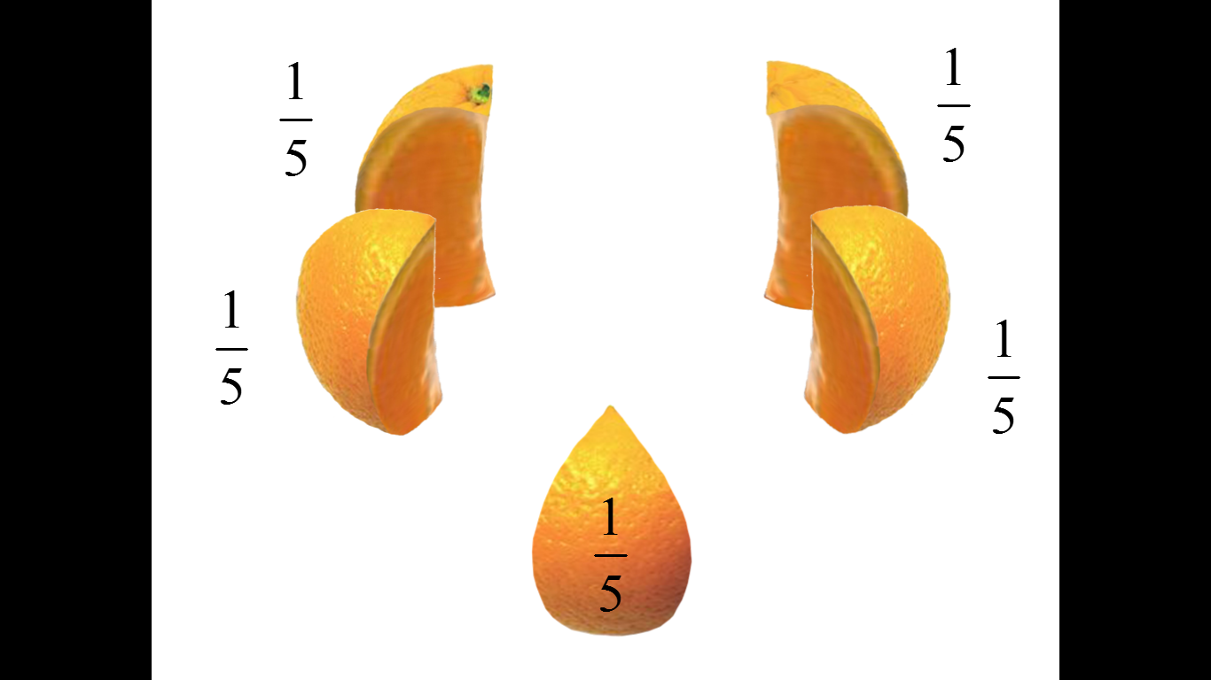 Дроби апельсин
