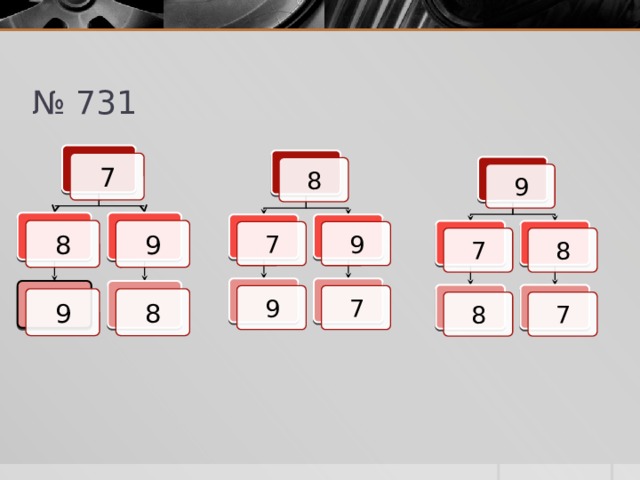 № 731 7 8 9 9 8 9 7 8 7 9 7 9 8 8 7 