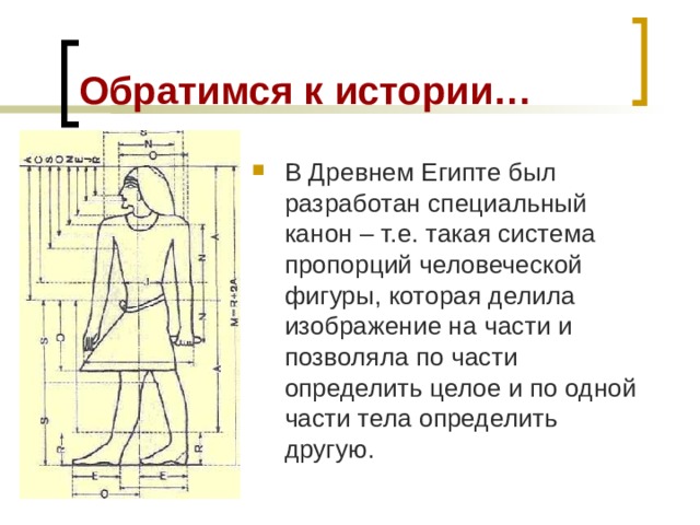 Система пропорций человеческой фигуры которая делила изображения на части это ответ тест