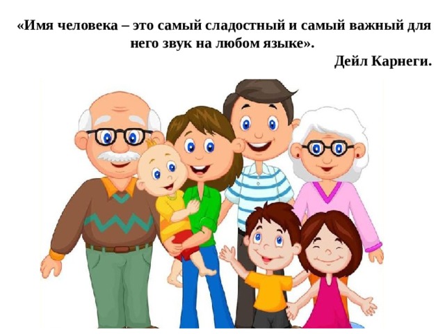 «Имя человека – это самый сладостный и самый важный для него звук на любом языке». Дейл Карнеги.
