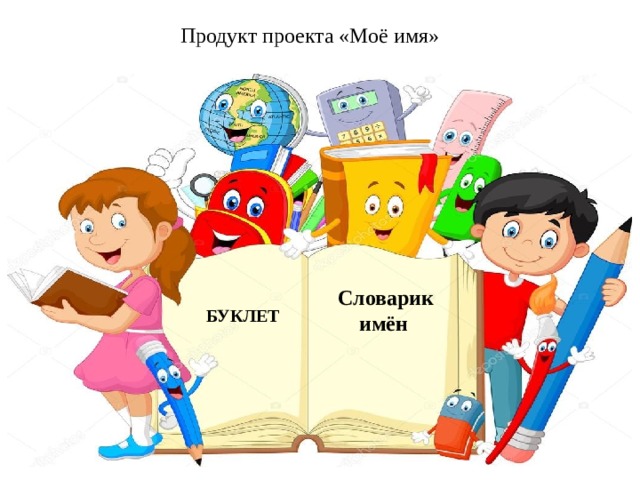 Продукт проекта «Моё имя» Словарик  имён БУКЛЕТ