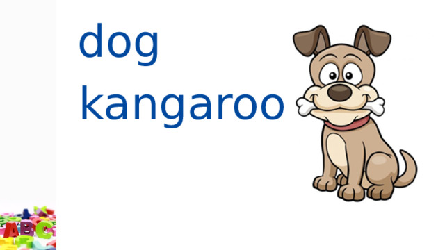 dog  kangaroo  
