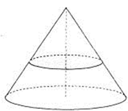 Параллельно основанию конуса проведено сечение. Объем конуса равен 32. Объём конуса равен 32 через середину высоты параллельно основанию.