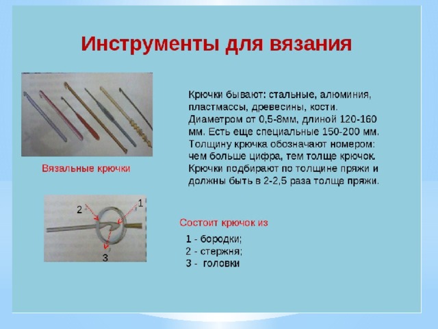 Проект по технологии 6 класс вязание крючком