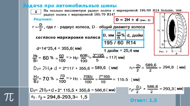 Разбор практико ориентированных задач огэ 2020 шины
