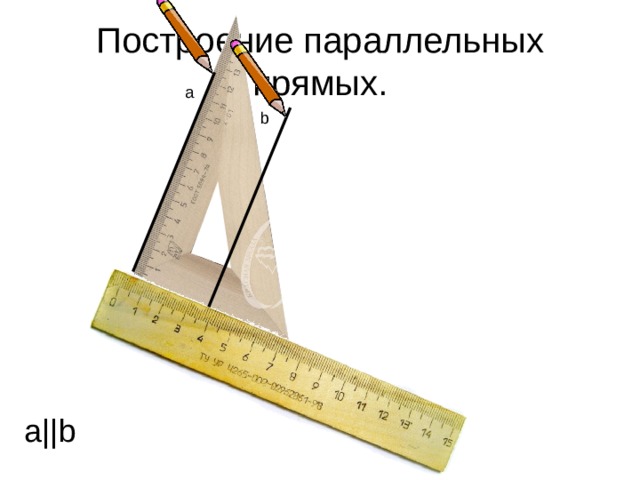 Построение параллельных прямых. b a ||b 
