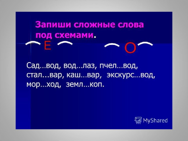 Сложные слова проект