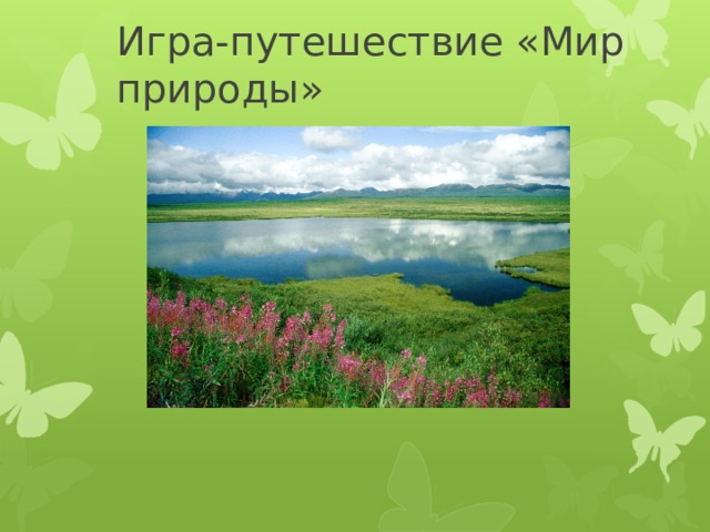 Игра-путешествие «Мир природы» 