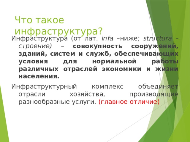 Инфраструктура география 9 класс