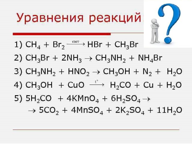 Типы химических реакций 8