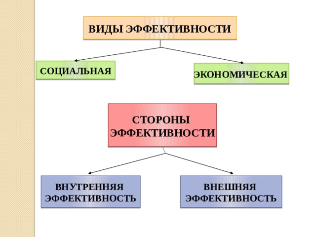 Внешняя эффективность. Виды социальной эффективности. Внешняя и внутренняя эффективность организаций. Внутренняя и внешняя эффективность предприятия. Виды экономической эффективности.