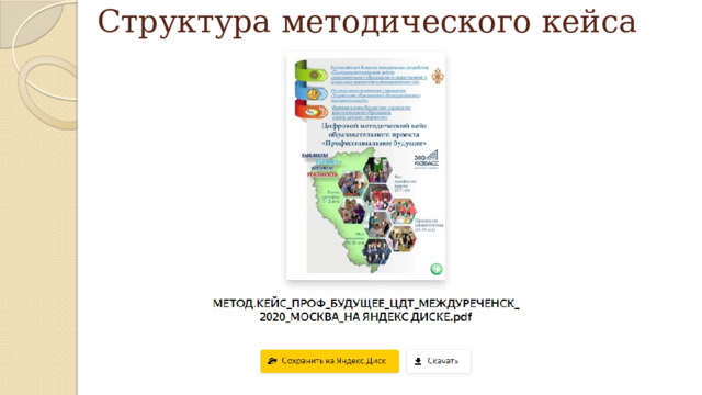Структура методического кейса 
