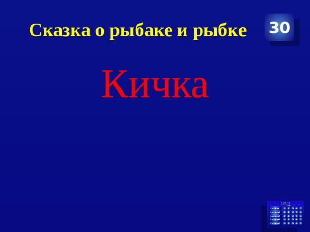 Сказка о рыбаке и рыбке 30 Кичка 