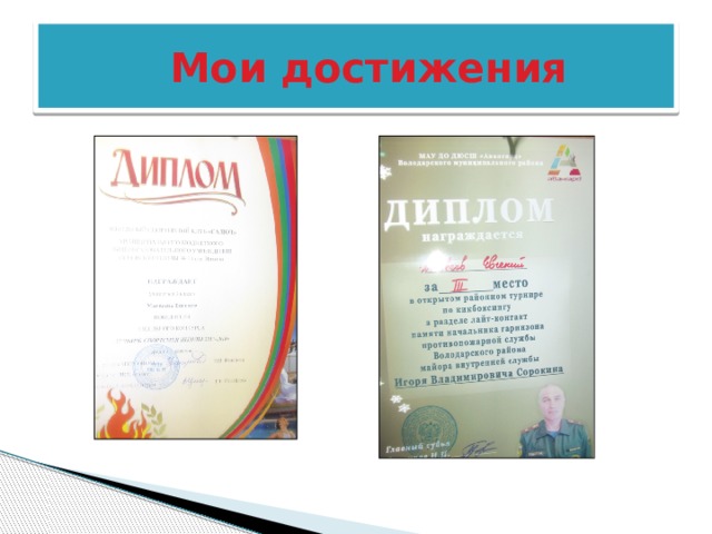  Мои достижения 