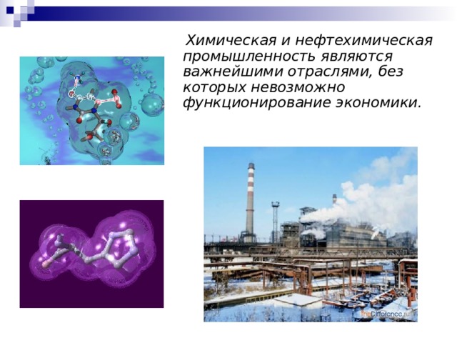  Химическая и нефтехимическая промышленность являются важнейшими отраслями, без которых невозможно функционирование экономики. 