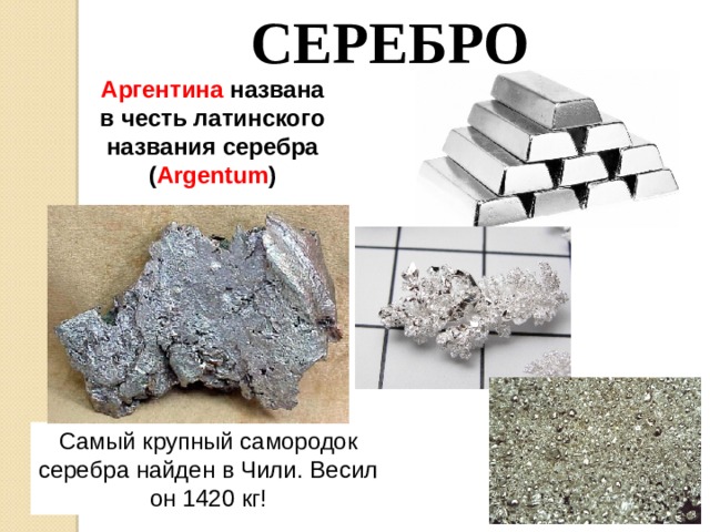 Металл названный в честь. Серебро название. Серебро химия. Аргентина серебро. Аргентина названа в честь серебра.