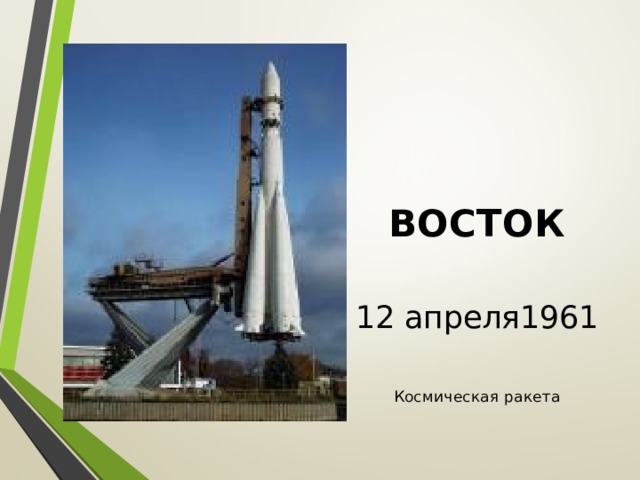 ВОСТОК 12 апреля1961 Космическая ракета