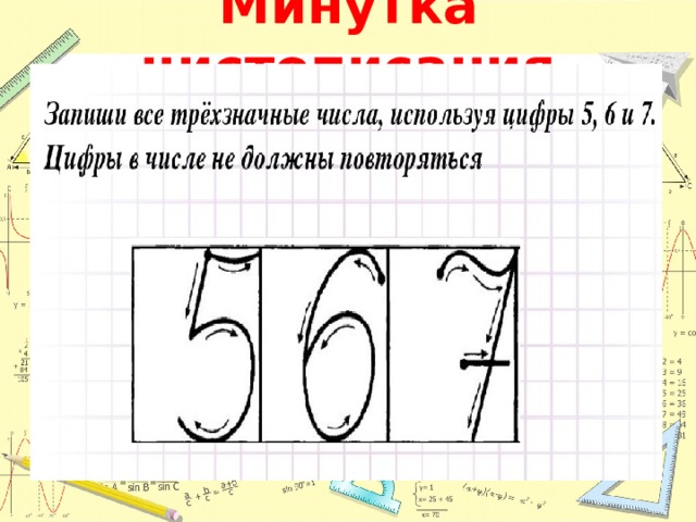 Минутка чистописания 