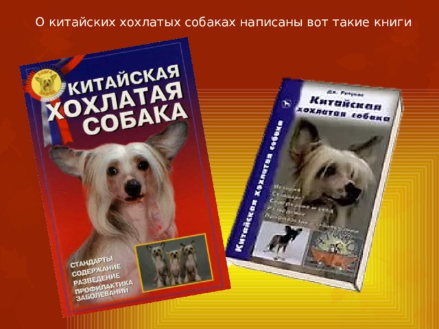 О китайских хохлатых собаках написаны вот такие книги 