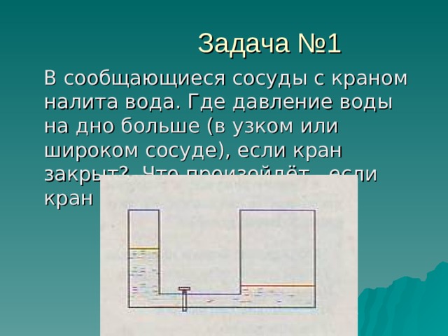 Вода налита в стоящий на столе сосуд площадь горизонтального дна сосуда 400